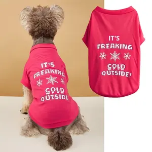 Divertido Disfraz de Invierno para Perros y Gatos, Sudadera con Capucha de Peluche de Lujo con Estampado de Dibujos Animados para las Fiestas, Hecho de Poliéster - Product Image 2