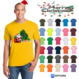 Christmas environmental protection materials Bulk Oversize Graphic T Shirt Fit Vintage Custom 100% Cotton Mens Blanks