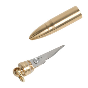 Brass Bullet Knife Keychain Handmade Metal Craft Pendant For <b>Keyring</b> Gift - Product Image 2