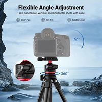 Treppiede da Viaggio NEEWER Basics 66.5"/169 cm per Fotocamera, Supporto Leggero e Portatile per DSLR con Testa a Sfera per Registrazione Video su iPhone