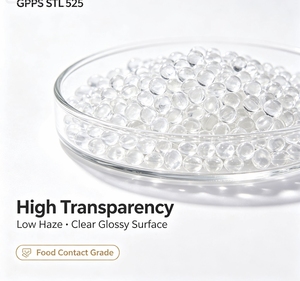Granulés de plastique vierges GPPS STL 525, ignifuges UL94 HB, qualité moulage par injection, haute transparence, polystyrène pour contact alimentaire - Product Image 3