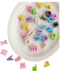 Nuovo grosso acrilico lettere perline per vari distanziatore di colore misto numero fai da te perline per fare collana e bracciale - Product Image 3