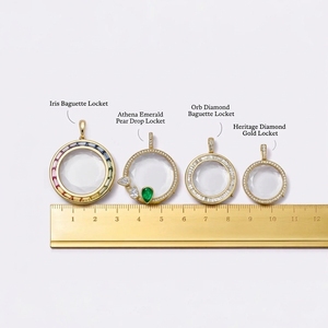 Collar con Medallón <span class=keywords><strong>de</strong></span> Cobre para Fotos, Diseño Hueco con Circonitas <span class=keywords><strong>de</strong></span> Colores, Cadena Ajustable, Joyería para Regalo Festivo - Product Image 1