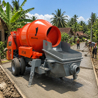 Promotion : Pompe malaxeuse diesel Minle MLCMP20 20m³/h 10MPa portée 200m Yuchai 65kW Kawasaki Bolsen pour petits travaux de construction routière
