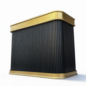 Архитектурная двухцветная вытяжка из нержавеющей стали с латунной короной, настенная, для кухонь вилл - Product Image 3