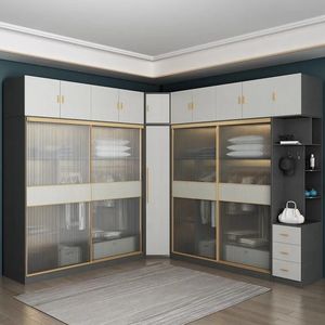 Moderna porta scorrevole in legno vestiti guardaroba nuovi disegni per mobili per la casa cucina e soggiorno uso armadio mobile - Product Image 1