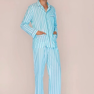 Set <span class=keywords><strong>Pigiama</strong></span> da <span class=keywords><strong>Uomo</strong></span> alla Moda a Righe, Comodo e Caldo, con Camicia a <span class=keywords><strong>Maniche</strong></span> <span class=keywords><strong>Lunghe</strong></span> e Pantaloni Lunghi per Casa - Product Image 5