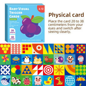 Personalización Versión en inglés Tarjeta de Educación <span class=keywords><strong>Temprana</strong></span> Infantil Tarjeta de estimulación de seguimiento visual para bebés de 0 a 3 meses en color - Product Image 5