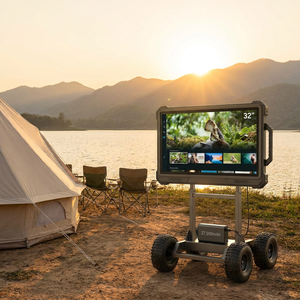 จอภาพพกพาแบบชาร์จไฟได้ ระบบแอนดรอยด์ สมาร์ทดิสเพลย์ 120Hz พอร์ต Type C แบตเตอรี่ 27000mAh ใช้งานได้ 12 ชั่วโมง ขนาด 27/21.5/32 นิ้ว ความละเอียด 1920x1080 10ms - Product Image 1