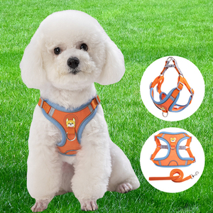 Liberação rápida ajustável durável Dog <span class=keywords><strong>Harness</strong></span> Trelas Moda Pet Training Arnês Reflexivo 2 peças set - Product Image 1