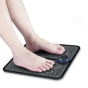 Yinhushijia Portable USB and Battery Home Use Pedicure Foot Massager Mat Massage Pad EMS Foot Massager