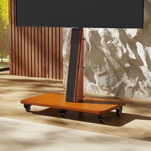 עיצוב מודרני עגלת טלוויזיה נייד עם שקע אוניברסלי רצפה טלוויזיה לעמוד 32-65 אינץ 'vs vs - Product Image 5