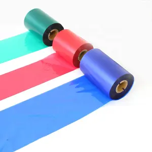OEM ODM производитель принтера синяя Красная белая лента из смолы цветные ленты восковая Смола Термотрансферная лента для принтера
