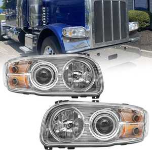 Par de Faros Delanteros Halógenos para Peterbilt 388/389 2008-2018, Resistentes al Agua, con <span class=keywords><strong>1</strong></span> Año de Garantía, Directo de Fábrica - Product Image 1