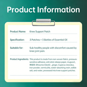 OEM Custom Herbal Knee <strong>Pain</strong> Relief <strong>Patch</strong> With Essential Oil Private Label Transdermal Joint Care <strong>Patch</strong> for Arthritis - Product Image 3