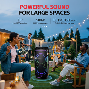 OEM/ODM Altavoz de 10 Pulgadas, Caja de Sonido Grande para Fiestas al Aire Libre, DJ, RGB, Inalámbrico, Modo Dual, 2 Micrófonos, Microlab PT1000Pro - Product Image 2