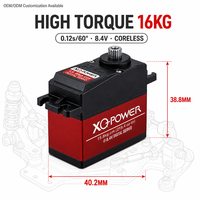 Moteur numérique sans balais haute performance pour voiture RC et robot, XQ-S4116F, 16 kg, alliage titane-aluminium, étanche, 7.2-8.4V