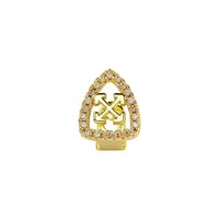 Grillz dentaire personnalisé Hip Hop avec motif flèche en diamant, bijoux et accessoires de scène