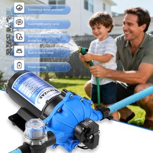 Bomba de agua eléctrica YIXWZAS de 7 GPM y 70 PSI, 110 V CA, autocebante, de diafragma, con interruptor de presión para caravanas - Product Image 6