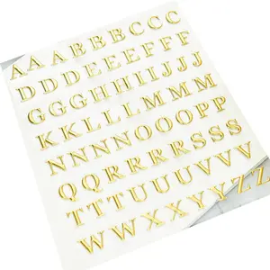 Stagnola di oro 3D schiuma puffy lettera di Alfabeto autoadesivo per la decorazione scrapbook