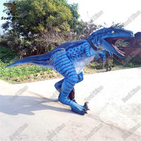 Costume de dinosaure Velociraptor réaliste en silicone personnalisé, imperméable, léger, pour les parcs d'aventure, les parcs d'attractions pour enfants