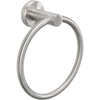Support mural rond simple pour serviettes de toilette, en acier inoxydable SUS 304, nickel brossé, très vendu en Europe
