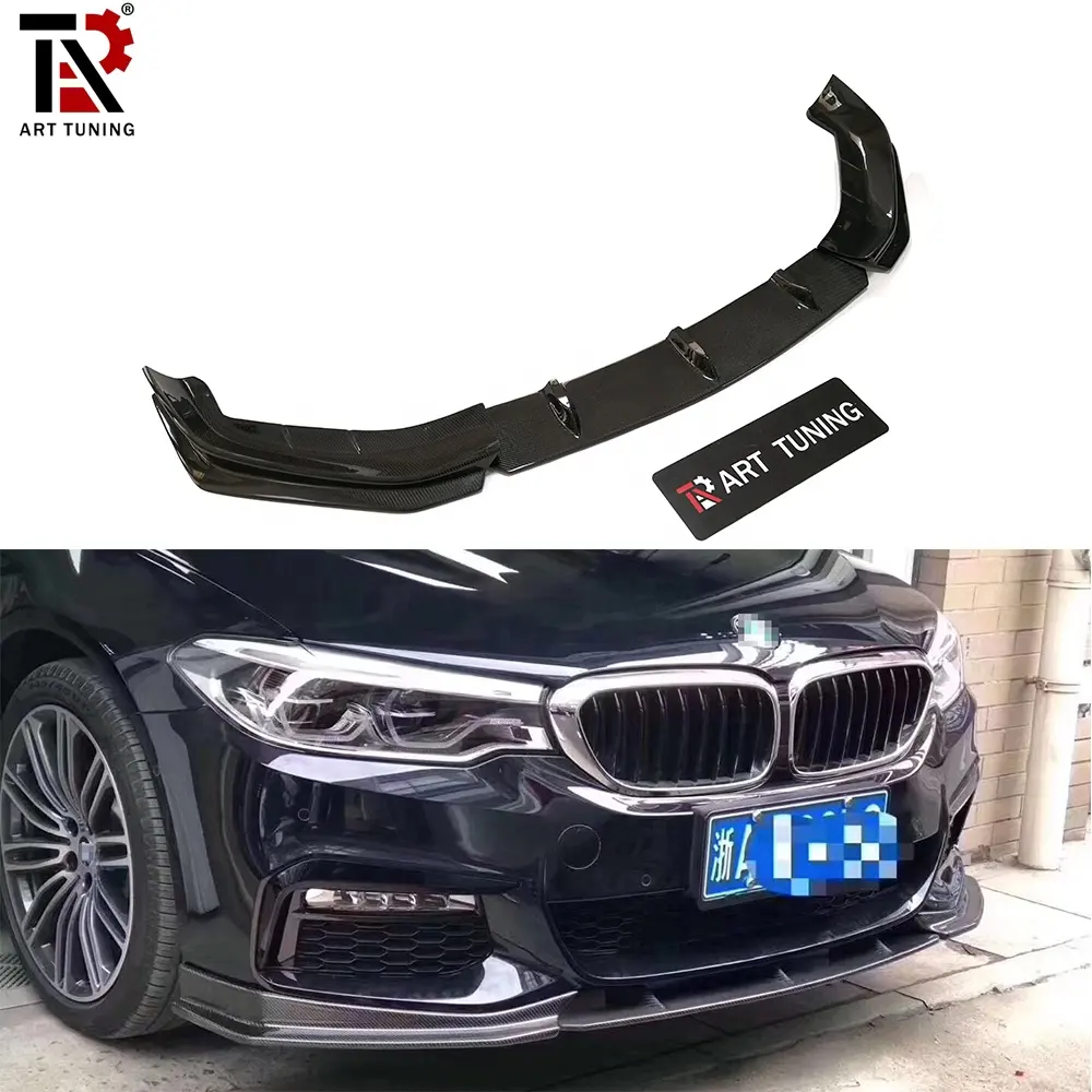 Fd Style Serat Karbon Depan Bumper Depan Bibir untuk Seri 5 G30 G31 530I 540i M Sport