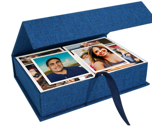 Boîte à photos en lin, idéale pour ranger vos photos, images, certificats, fournitures de <span class=keywords><strong>scrapbooking</strong></span>, souvenirs et bijoux - Product Image 6