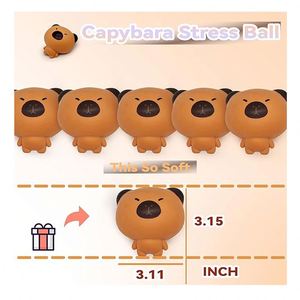ของเล่นบีบลดความเครียดรูปคาปิบาร่าน่ารัก ขนาดเล็ก ทำจาก TPR เป็นมิตรกับสิ่งแวดล้อม พร้อมโลโก้สั่งทำได้ เหมาะสำหรับเป็นของขวัญส่งเสริมการขาย - Product Image 5