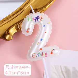 Velas de cumpleaños con forma de números, de parafina blanca, decoraciones para pastel de feliz cumpleaños para fiestas - Product Image 4
