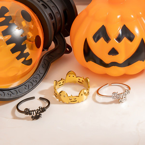 Fashion Rings Letter Shape Stainless Steel Personalized Name Ring Unisex Halloween Jewelry JZ21134BL - Product Image 2