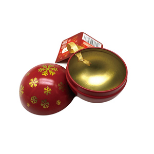 Caja de hojalata con forma de bola de esfera redonda, bolas de <span class=keywords><strong>metal</strong></span> pequeñas esféricas impresas con diseño personalizado, gran oferta de fábrica - Product Image 1