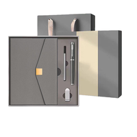 Ensemble cadeau promotionnel personnalisé de luxe pour entreprise, comprenant un agenda, un stylo et un clé USB