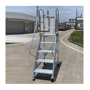 Vente directe Usine Mobile sécurité Aluminium Étagère <span class=keywords><strong>Escalier</strong></span> Plate-forme de Travail échelle Avec Roues et Serrures - Product Image 5