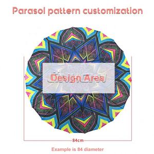 Perfecto para la decoración Paraguas Parasol de tela de bambú personalizado - Product Image 3