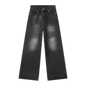 Precio al por Mayor, Jeans Vintage Personalizados para <span class=keywords><strong>Hombre</strong></span>, Ropa Urbana, Hip Hop, Jeans Rectos <span class=keywords><strong>de</strong></span> Pierna Ancha, Jeans Holgados Lavados a la Piedra para <span class=keywords><strong>Hombre</strong></span> - Product Image 3