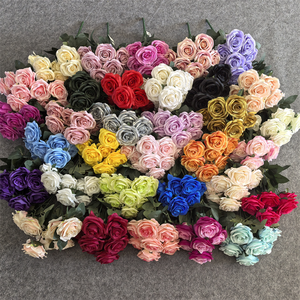 IFG 35 Flores Artificiales Coloridas al por Mayor, <span class=keywords><strong>Ramo</strong></span> de <span class=keywords><strong>Rosas</strong></span> Blancas, <span class=keywords><strong>Rojas</strong></span> y Rosadas para Decoración de Bodas y Eventos - Product Image 3