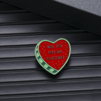 Groothandel Grensoverschrijdende Nieuwe Gratis Palestine Badge Hart Fruit Watermeloen Broche Metalen Accessoires Voor Kleding Engel Jubileum