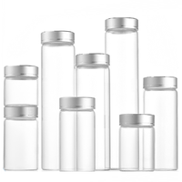IBELONG Clear 47mm 50ml 60ml 100ml 150ml 200ml 8OZ Bouteilles de flacon en verre tubulaire avec bouchon à vis
