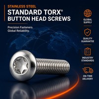 Sekrup Mesin Kepala Torx Berkualitas Tinggi M2-M12 A2-70 Baja Tahan Karat 304 Sampel Gratis Tersedia di Stok Pabrik Bersertifikasi ISO9001