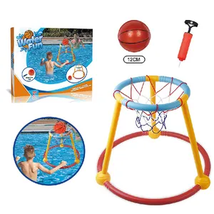 तैराकी गेंद टॉस खेल पूल बास्केटबॉल हुप्स तैराकी खेल बच्चों के लिए खिलौना पूल फ्लोट सेट खेल आउटडोर