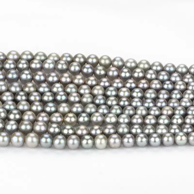 7mm AA- round natural cultured freshwater pearl strand