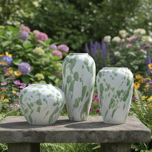Vaso in Porcellana Vintage Europeo di Lusso, Eco-Friendly, Contemporaneo, Stile Nordico per Arredamento Casa e Giardino Interno - Product Image 6