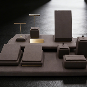 Custom Jewelry Display Props <b>Ring</b> <b>Necklace</b> Earrings Bracelet Racks Jewelry Display Stand Set - Product Image 3