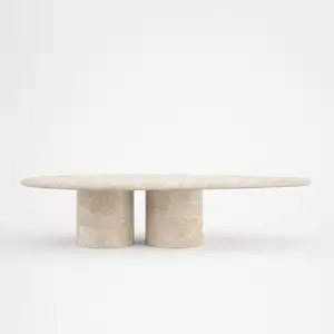 미니멀리스트 디자인 가구 자연석 대리석 불규칙한 모양 거실 커피 테이블 중앙 테이블