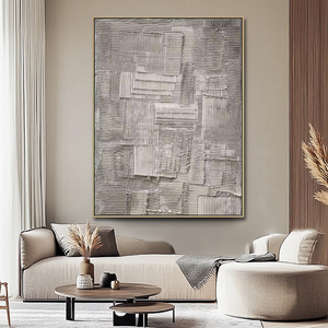 Decorazione per la Casa, Rilievo in Gesso Nero Bronzato Fatto a Mano, Arte Murale Vintage, Dipinto Astratto Geometrico con Texture 3D - Product Image 2