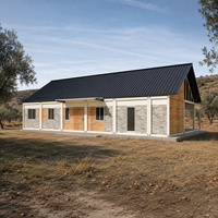 Casa Prefabricada Modular con Estructura de Acero Personalizada para Casas Prefabricadas de 3 Habitaciones con Paneles de Pared Aislados