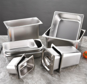 جميع الأحجام القياسية EU & US الفولاذ المقاوم للصدأ Gn مقلاة الغذاء حاوية Gastronorm عموم طاولة بخار مقلاة للمطاعم والفنادق - Product Image 5