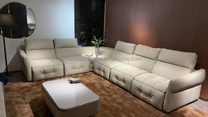 Bộ ghế <span class=keywords><strong>sofa</strong></span> góc chữ <span class=keywords><strong>L</strong></span> hiện đại, giá rẻ, màu nâu, chất liệu da cao cấp, nội thất phòng khách - Product Image 5