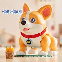 Elektrisches Laufendes Hundespielzeug Kindererziehung Interaktives Elektrisches Corgi-Spielzeug Tiere Einfaches Kit Roboter für Kinder